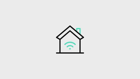 Smart House Animated Icon Stock Footage 320224630