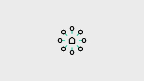 Smart House Animated Icon Stock Footage 320224632