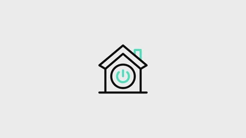 Smart House Animated Icon Stock Footage 320224635