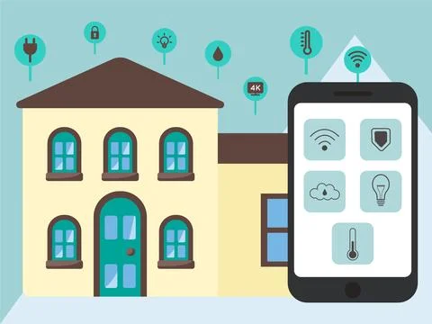 Smart House Concept Illustration Stock Illustration