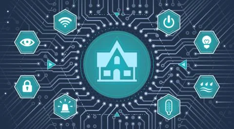 Smart House Control Illustrazione stock