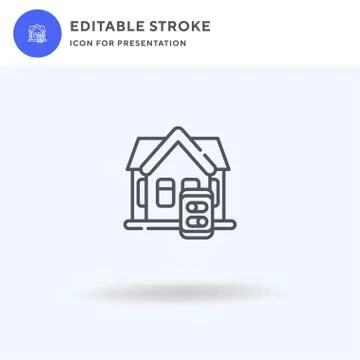Smart House icon vector, filled flat sign, solid pictogram isolated on white Stock Illustration