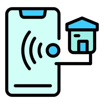 Smart house icon vector flat Illustrazione stock