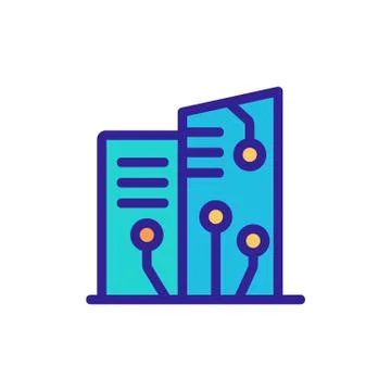 Smart house icon vector. Isolated contour symbol illustration Иллюстрация