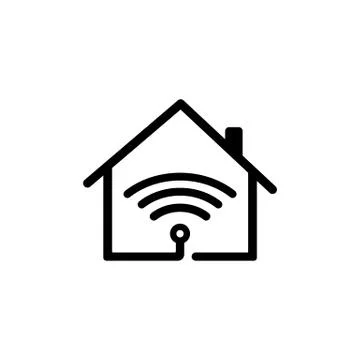 Smart house icon. Vector on isolated white background. EPS 10 Stock Illustration