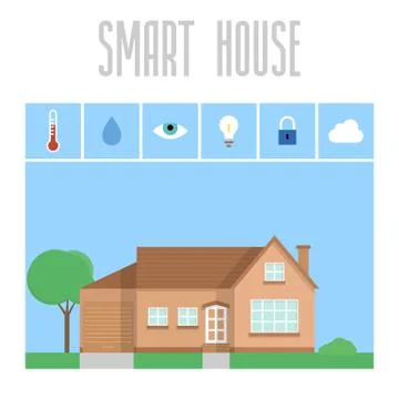 Smart house illustration Stock Illustration
