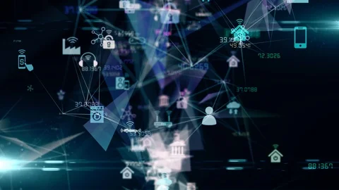 Smart house IOT internet of things connect homes via network conceptual Video stock 116066883