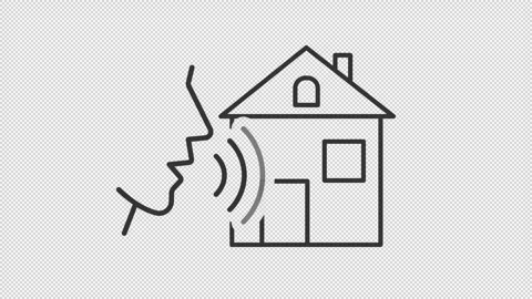 Smart house line animation Stock Footage 315740253
