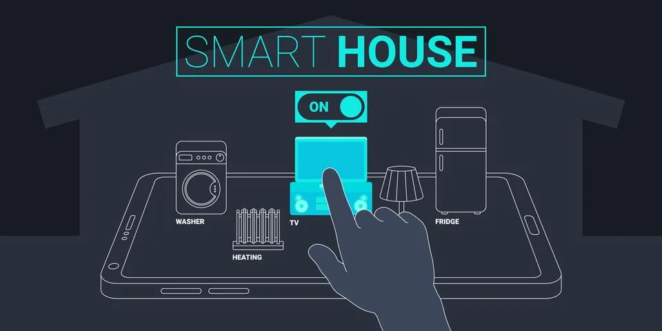 Smart House technology concept Stock Illustration