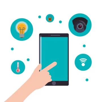 Smart house technology Stock Illustration