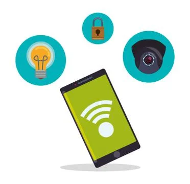 Smart house technology Illustrazione stock