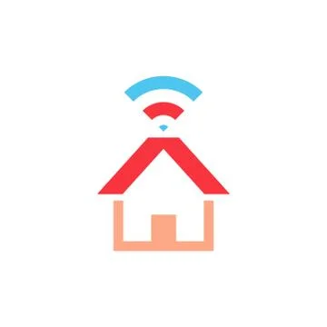 Smart house vector icon logo design Stock-Illustration
