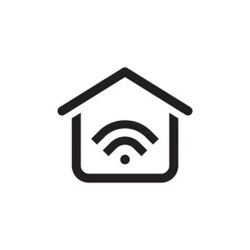 Smart house vector icon logo design 库存插图