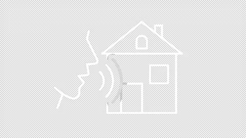 Smart house white line animation Stock Footage 315743052