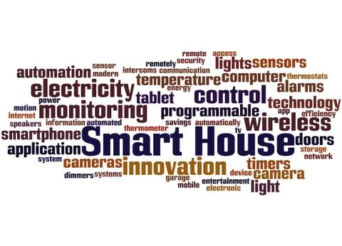 Smart House, word cloud concept Illustrazione stock