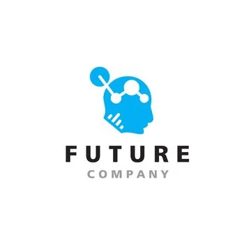 Smart human head thinking with neurons futuristic Stock Illustration