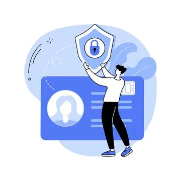 Smart ID card abstract concept vector illustration. Stock Illustration