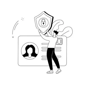 Smart ID card abstract concept vector illustration. Stock Illustration