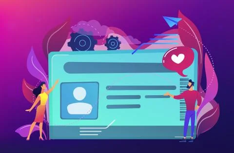 Smart ID card concept vector illustration. Stock Illustration