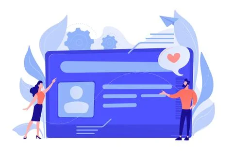 Smart ID card concept vector illustration. 스톡 일러스트