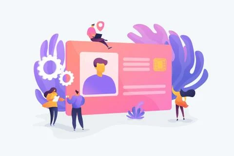 Smart ID card vector illustration. イラスト素材