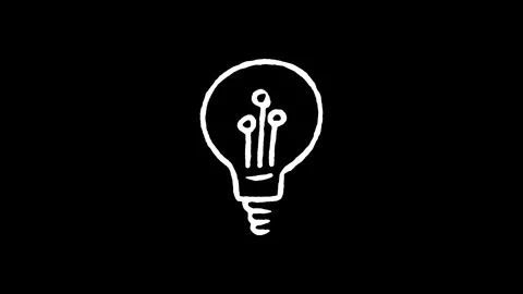 Smart Idea Bulb Circuit Icon Stock Footage 347766485