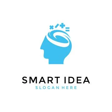 Smart idea icon logo vector design Stock Illustration