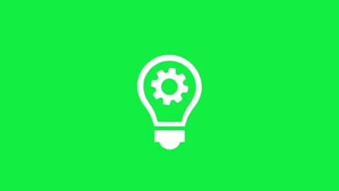 Smart idea setting innovation gear lightbulb animation Stock Footage 330538480