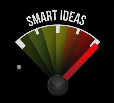Smart ideas meter sign concept Stock Illustration