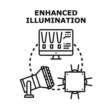 Smart illumination enhancing light quality with technology Stock-Illustration