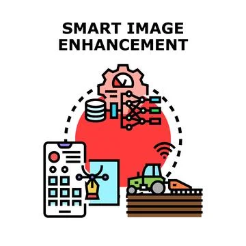Smart image enhancement and digital agriculture technology 스톡 일러스트