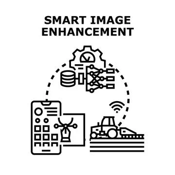 Smart image enhancement and digital agriculture technology Illustrazione stock