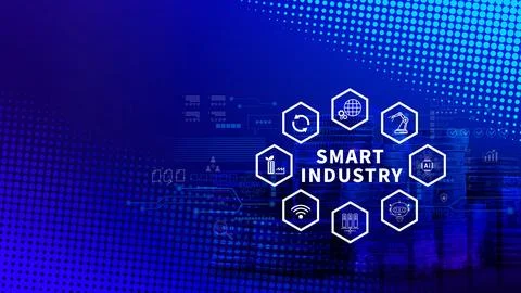 Smart industry, automation and optimisation concept on virtual. Business an.. 写真素材