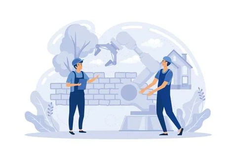 Smart industry development. Artificial intelligence in surgery. Robotics co.. Stock Illustration