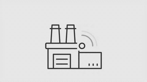 Smart industry line animation Stock Footage 288073731