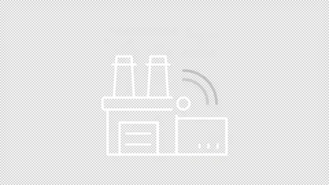 Smart industry white line animation Stock Footage 288075861