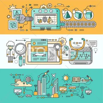 Smart Innovation Technology Stock Illustrationen