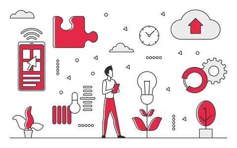 Smart innovative technology Stock Illustration