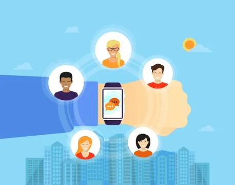 Smart intelligence watch Stock Illustration