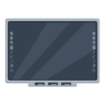 Smart interactive board icon cartoon vector. Modern school education Stock Illustration