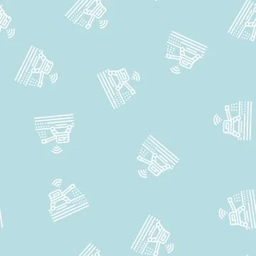 Smart irrigation system line seamless pattern Illustrazione stock