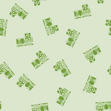 Smart irrigation water saving glyph vector seamless pattern イラスト素材