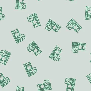Smart irrigation water saving line vector seamless pattern Stock Illustration