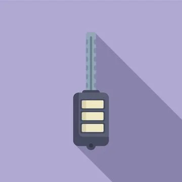 Smart key control icon flat vector. Security device 스톡 일러스트