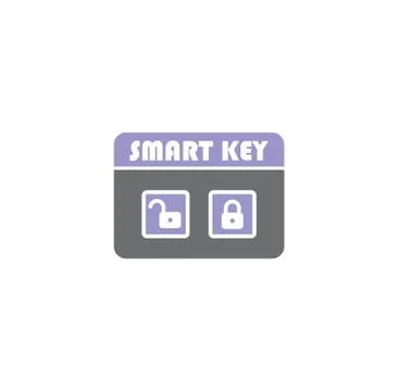 Smart key related icon on background for graphic and web design. Creative Stock Illustration