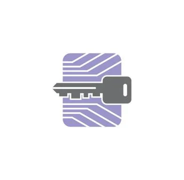 Smart key related icon on background for graphic and web design. Creative Stock Illustration