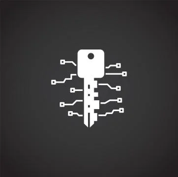 Smart key related icon on background for graphic and web design. Creative Stock Illustration