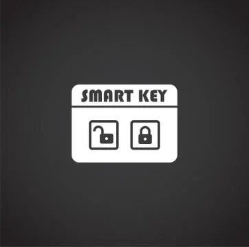 Smart key related icon on background for graphic and web design. Creative Stock Illustration