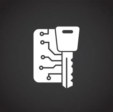 Smart key related icon on background for graphic and web design. Creative Stock Illustration