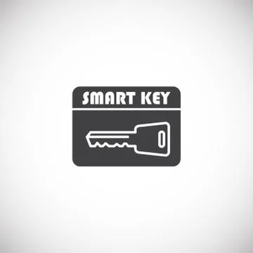 Smart key related icon on background for graphic and web design. Creative Stock Illustration